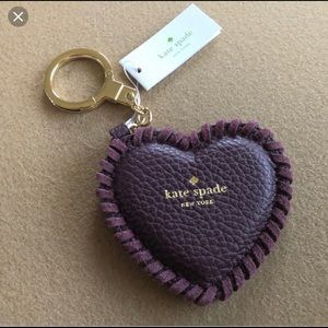 Kate spade Purple Heart keychain
